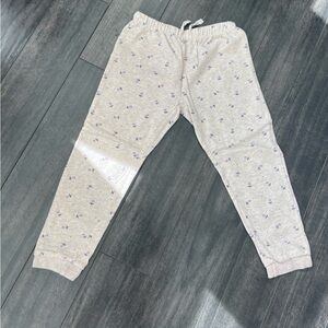 Mango Kids Cream and Purple Printed Bottoms